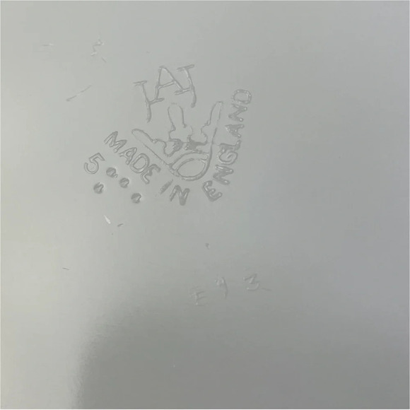 Vintage JAJ Round Casserole dish Matchmaker England Opal Glass Blue Green - Picture 8 of 10